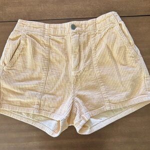 RVCA High Waist Cream Corduroy Shorts